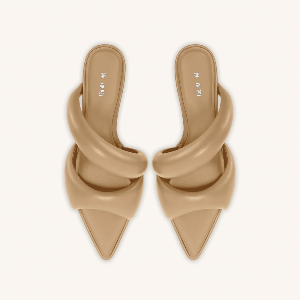 Jw pei sandals low heel Sara Mule - Cane sugar